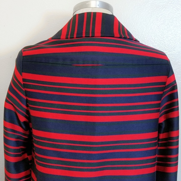 ON HOLD***Striped Jacket Double Breasted Long Coat - Picture 5 of 8